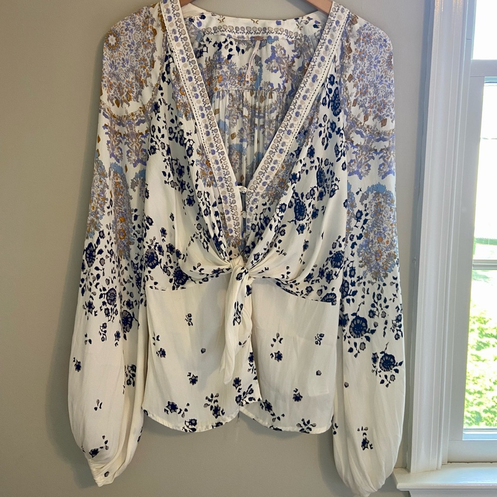 FREE PEOPLE Run Free Blouse | Size M